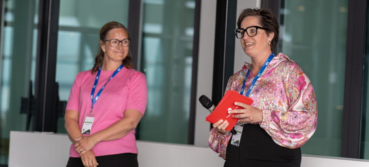 Johanna Larsson och Johanna Wihl under eventet Emax.