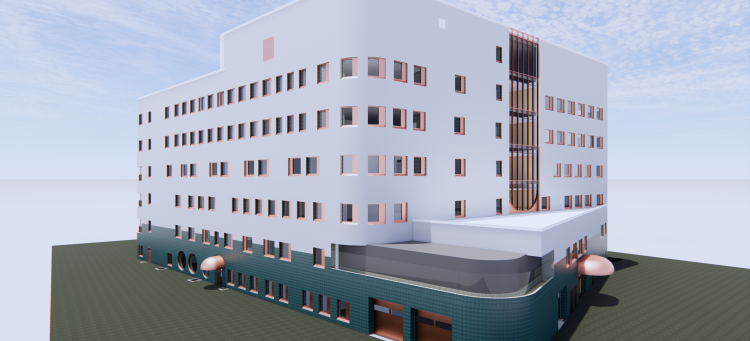 Gestaltningsbild på byggnaden 